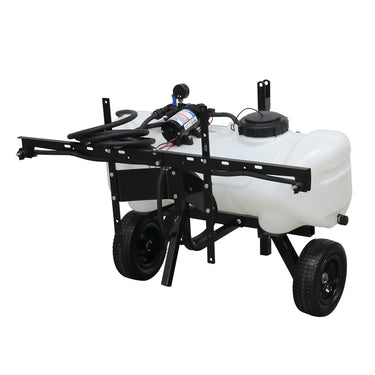 15 Gallon Pull Behind Broadcast Sprayer - 2.2GPM, 7' Swath