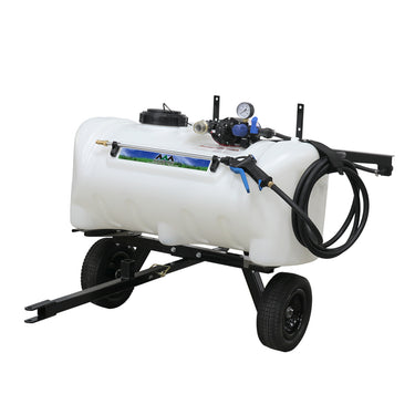 25 Gallon Deluxe Pull Behind Broadcast Sprayer - 2.2GPM, 7' Swath